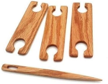 4 Piece 4 inch Long x 1 5-inch Inkle Loom Weaving Stick shuttles
