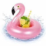 Getränkehalter aufblasbar Luftmatratze Schwimmring Schwimmreif für Pool, Cocktailhalter, Bierhalter, Becher, Dosenhalter, Becherhalter Bier (Flamingo rosa)