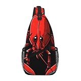 Mochila Cruzada Logotipo De Red Lonster Crossbody Multiusos Bolsa Cruzada Bandoleras Ligera Sling Bag Para Deporte Viaje