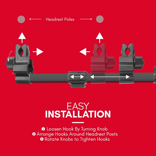 Macally Car Headrest Mount - Road Trip Essentials for Kids - Back Seat Tablet Holder for Car, Compatible with iPad Pro/Air/Mini, Nintendo Switch, Phones with Dual Positions and 360° Rotation - Image 7