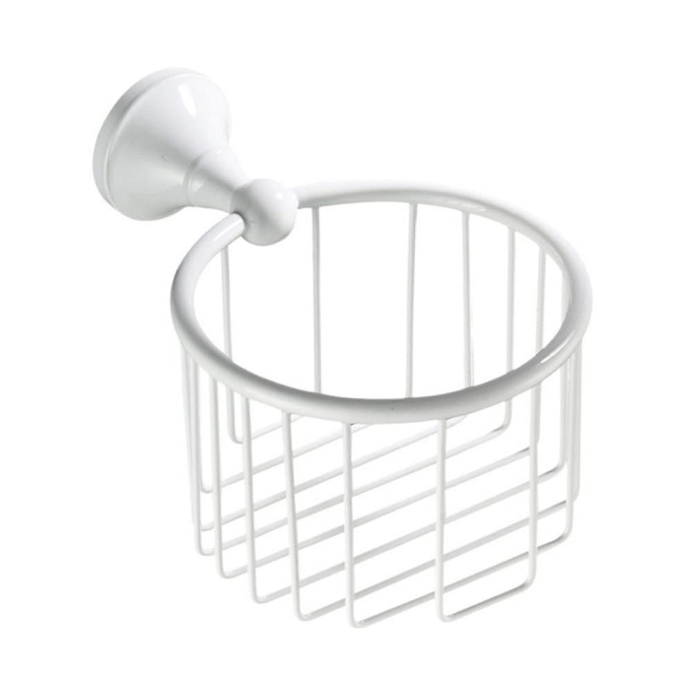 Double porte-serviettes en laiton blanc pour une salle de bain chic