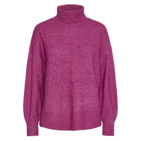 Pull en tricot fuchsia PIECES Cover