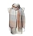 Wander Agio Women's Fashion Scarves Long Shawl Winter Thick Warm Knit Large Scarf Plaid Rough Khaki 26