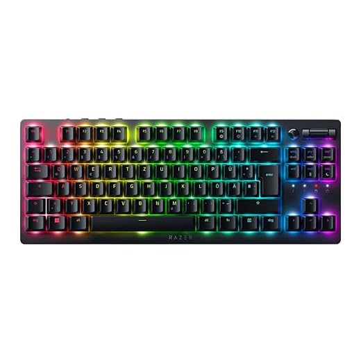 Razer DeathStalker V2 Pro Tenkeyless (Red Switch) - Kabellose Optische Low-Profile-Gaming-Tastatur (Lineare Optische Switches, HyperSpeed Wireless, Bluetooth 5.0) QWERTZ DE-Layout | Schwarz