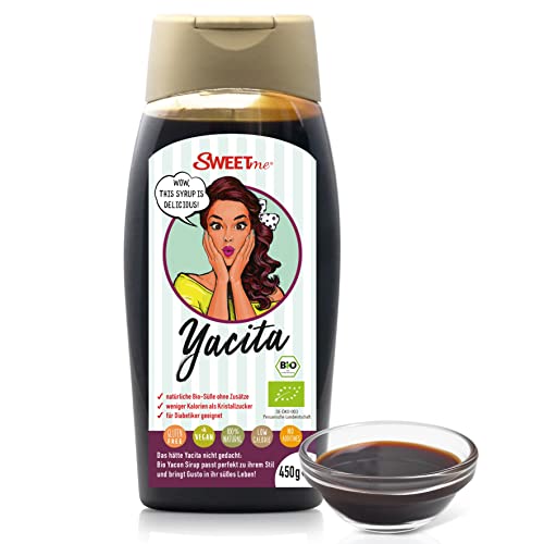 SWEETme® Bio Yacon Sirup 450 g - Yacita natürliche Süße, ohne Zusätze, höchste Reinheit, vegan, Bio zertifiziert DE-ÖKO-003 Cover