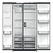 Hoover Free Standing Side By Side Fridge Freezer, 2 Doors, No Frost, E Class, 556L Total Capacity, Water and Ice Non Plumbed Silver 91x70x178cm - HOSS3T918EIXK