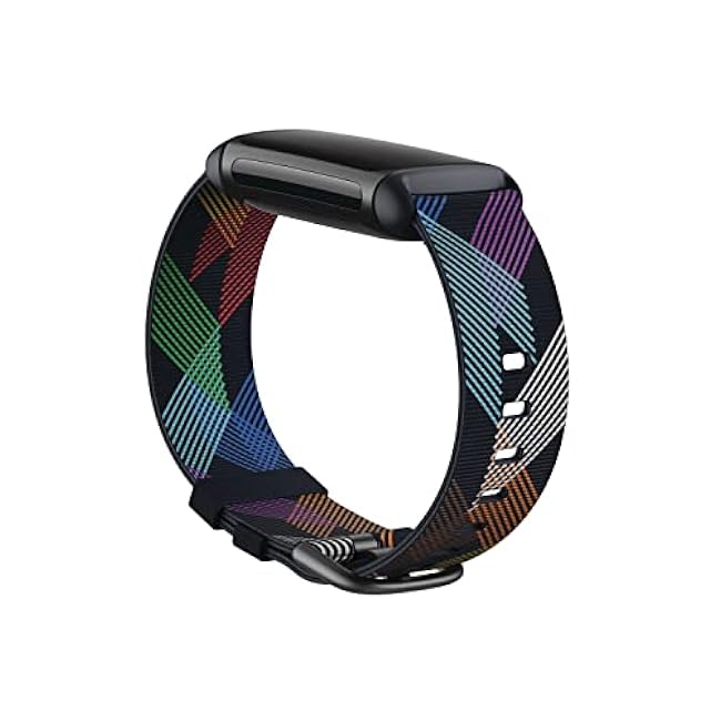 Fitbit Charge 5 & 6 Woven Band,Prism Pride,Small