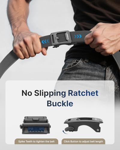 Image of FAIRWIN Men's Ratchet Belt, Nylon Web Golf & Work Belts with Quick-Release Automatic Buckle, Adjustable Casual Belt for Jeans