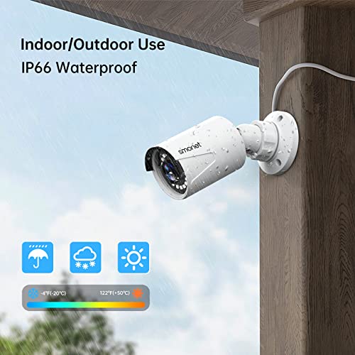 5Mp Poe Cctv Cameras Security System With Audio 1Tb Hard Drive, Smonet 8Ch Home Surveillance Nvr Kits, Clearer Than Dvr, 4Pcs Wired Indoor Outdoor Ip Cameras Ai Human Detection Night Vision,Free App #TOP4