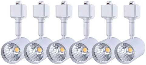 mirrea 6 Pack LED Track Lighting Heads Compatible with Single Circuit H Type Track Lighting Rail Ceiling Spotlight for Accent Task Wall Art Exhibition Lighting 6.5W 24° White (4000K Neutral White)