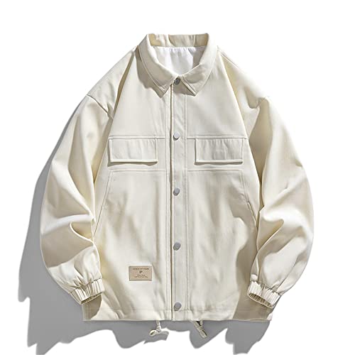 Veste streetwear blanche pour vos sorties en ville : le bomber vintage ample XXXL