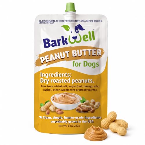 BarkWell Dog Peanut Butter Squeeze All-Natural Grain-Free Dog Treats -