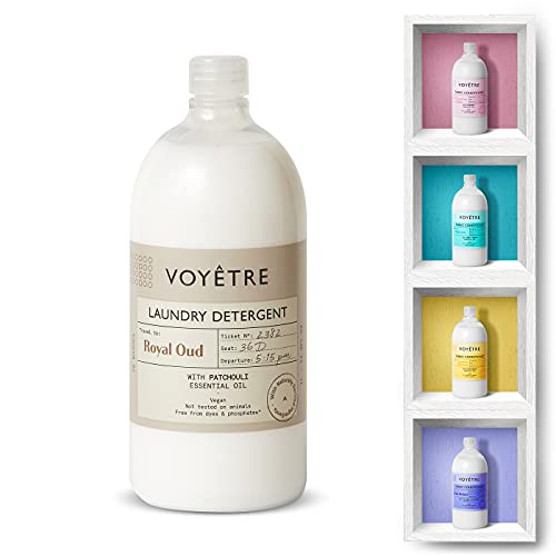 Voyetre Detergente Líquido concentrado para lavadora - Royal Oud - Natural, vegano, fórmula biodegradable [1L - 28 lavados] Cover