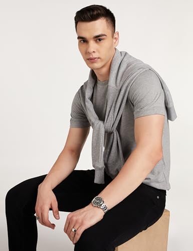 Image of Amazon Brand - Symbol Men Solid Cotton T Shirt | Plain | Round Neck | Half Sleeve - Regular Fit | Combo Pack of 3 (Available in Plus Sizes)