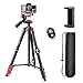 Trépied Smartphone, ZOMEI 138cm Trépied de Téléphone, Trepied Appareil Photo avec Obturateur Distant sans Fil et Support de Téléphone, Sac de Transport pour Voyage/Youtube Vidéo/Selfie/TikTok