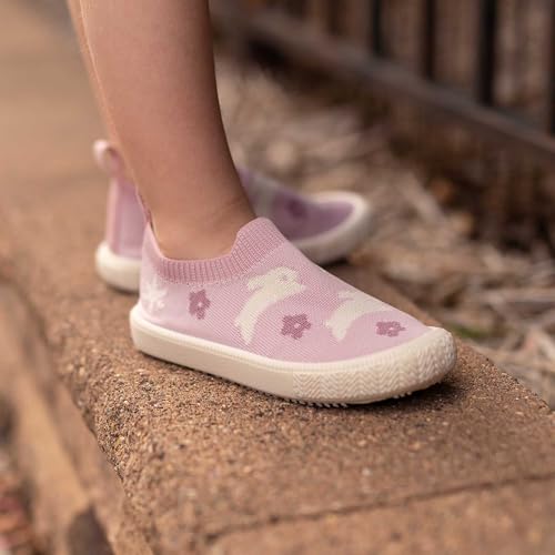 Image of JAN & JUL Slip-on Knit Shoes, Machine Washable and Lightweight Sneakers for Toddler Boys and Girls