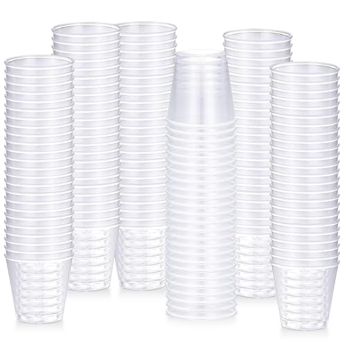 GOMETY 200 Pièces Verres à Shot Plastique 5cl/50ml, Shooter Transparent en PS Réutilisable, Verres à Liqueur Verrines pour Dégustations Fêtes Mariages...