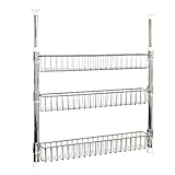 bremermann Teleskop-Gewürzregal, Teleskopregal mit 3 Korbablagen (Chrom)