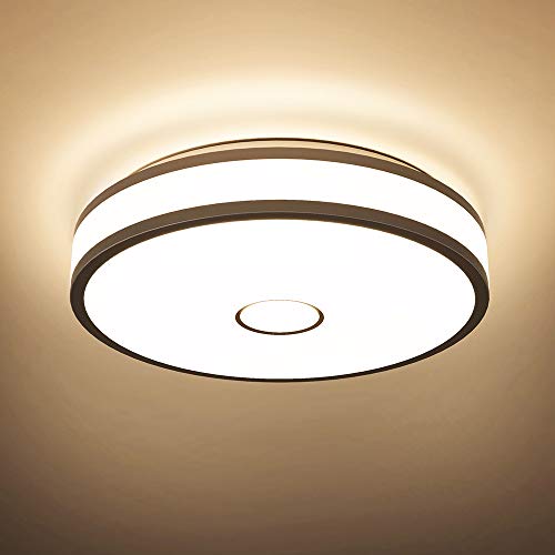 Onforu 18W LED Flush Mount Ceiling Lights, 1600lm Bedroom Ceiling Lamp, IP65 Waterproof