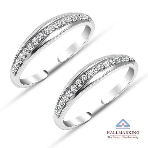 Image of TRUESILVER ACPL 925 Sterling Silver BIS Hallmarked Toe Ring for Women | Adjustable Open Band |Hypoallergenic, Elegant & Comfortable Jewellery Gift for Mom, Anniversary, Birthday & Wedding