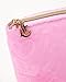 Juicy Couture Pink Makeup Bag Cosmetics Organizer Travel Essentials Zip Top Wedge Velour Heart Crown