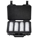 Comlly Coin Case Contains 60 Pcs Clear Plastic Coin Capsules, up to 40mm Coin Collection American Silver Eagle Liberty Coin（17/20/25/27/30/33/38/40mm）