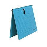 Original Falken 25er Pack Hängehefter UniReg. Made in Germany. Kaufmännische Heftung, aus Recycling-Karton für DIN A4 blau Blauer Engel ideal für die lose Blatt-Ablage im Büro und der Behörde