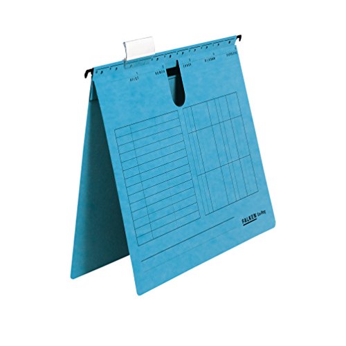 Original Falken 25er Pack Hängehefter UniReg. Made in Germany. Kaufmännische Heftung, aus Recycling-Karton für DIN A4 blau Blauer Engel ideal für die lose Blatt-Ablage im Büro und der Behörde