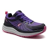 Women's Orthopedic Tennis Shoes: Comfortable Plantar Fasciitis Arch Support Flat Feet Neuropathy Bunions Recovery Trail Sneakers, LightWeight Casual Working Hiking Gowalk Walking Shoes Purple Size 8.5