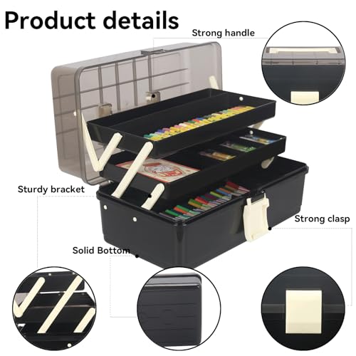 Wewline WLMB-HS 13-Inch Art Storage Box 3-Layers Plastic Storage Box thumb #3