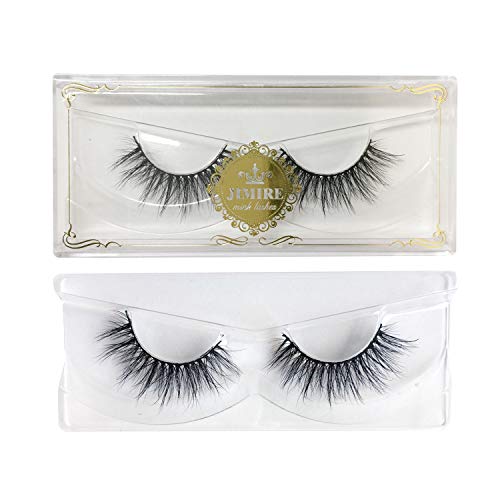 JIMIRE 3D Mink Lashes Natural Volume Lashes 100% Siberian Mink Fur Eyelashes 1 Pair