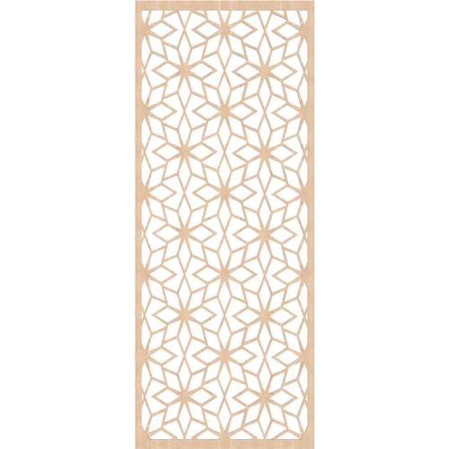 Image of Lake Decorative Pierced Fretwork Wood Wall Panels, 31 3 /8 inchW x 79 3 /8 inchH x 1 /4 inchT, Red Oak