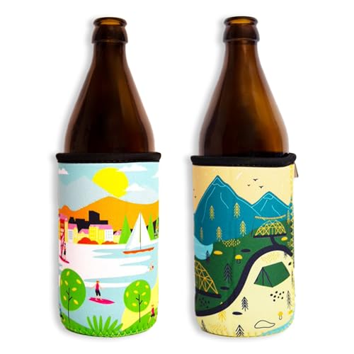 Bäng Läng Flaschenkühler für Bierflaschen und Dosen (0 5l) Langhaltende Kühle Hipster 2stk.