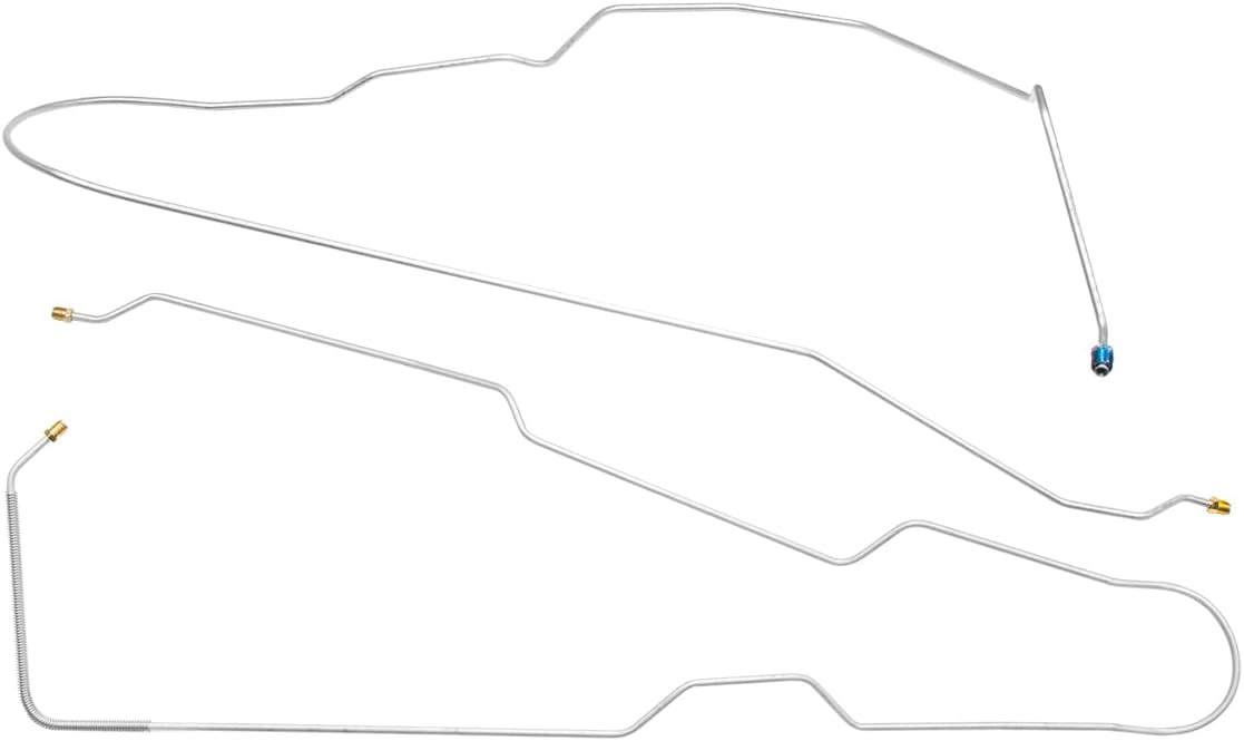 Inline Tube Compatible with 1981-87 Chevrolet GMC Truck 2WD 1/2-Ton Std. Cab Shortbed 1/4" Front to Rear Brake Lines 2pc, OE Steel
