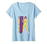 Womens Teenage Mutant Ninja Turtles April O Neil Big Chest Portrait V-Neck T-Shirt
