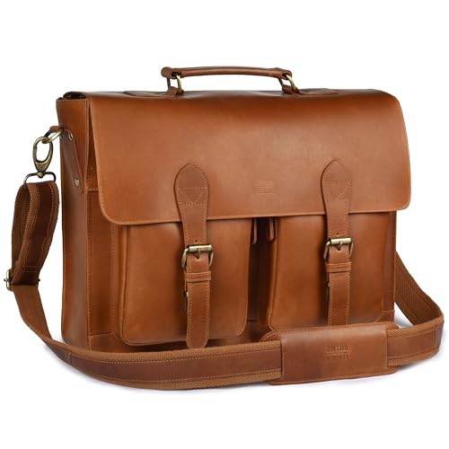 LEATHER VILLAGE 16 Inch Rustic Leather Bag