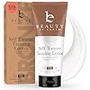 Beauty by Earth Self Tanner – USA Made with Natural & Organic Ingredients, Moisturizing Self Tanning Lotion with Aloe Vera & Coconut for a Natural Glow, Streak-Free Fake Tan, Medium to Dark