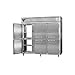 Continental Refrigerator DL3RFFE-SS-PT-HD Designer Line Extra-Wide Three Section Pass-Thru Refrigerator/Freezer, 85-1/5"W, Full Stainless & Half-Height Doors