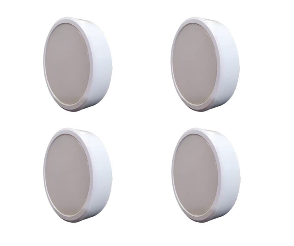 Swift Lite LED Light Pack of – 4, 8 Watts – Surface Round Panel Light - WW (P4 - WW - 8W SRPL)