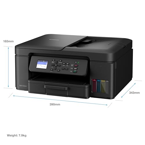 Brother DCP-T780DW Wireless, A4 Inkjet Printer|3-in-1 (Print/Copy/Scan)|Wi-Fi/USB 2.0|ADF|A4|2-Sided Print|Photos|High In-box Inks Included| UK Plug - 3