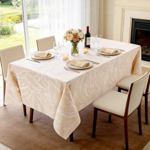 Kaixinbao Waterproof Lace PVC Vinyl Rectangle Tablecloth, 54x78 Inch - image 6