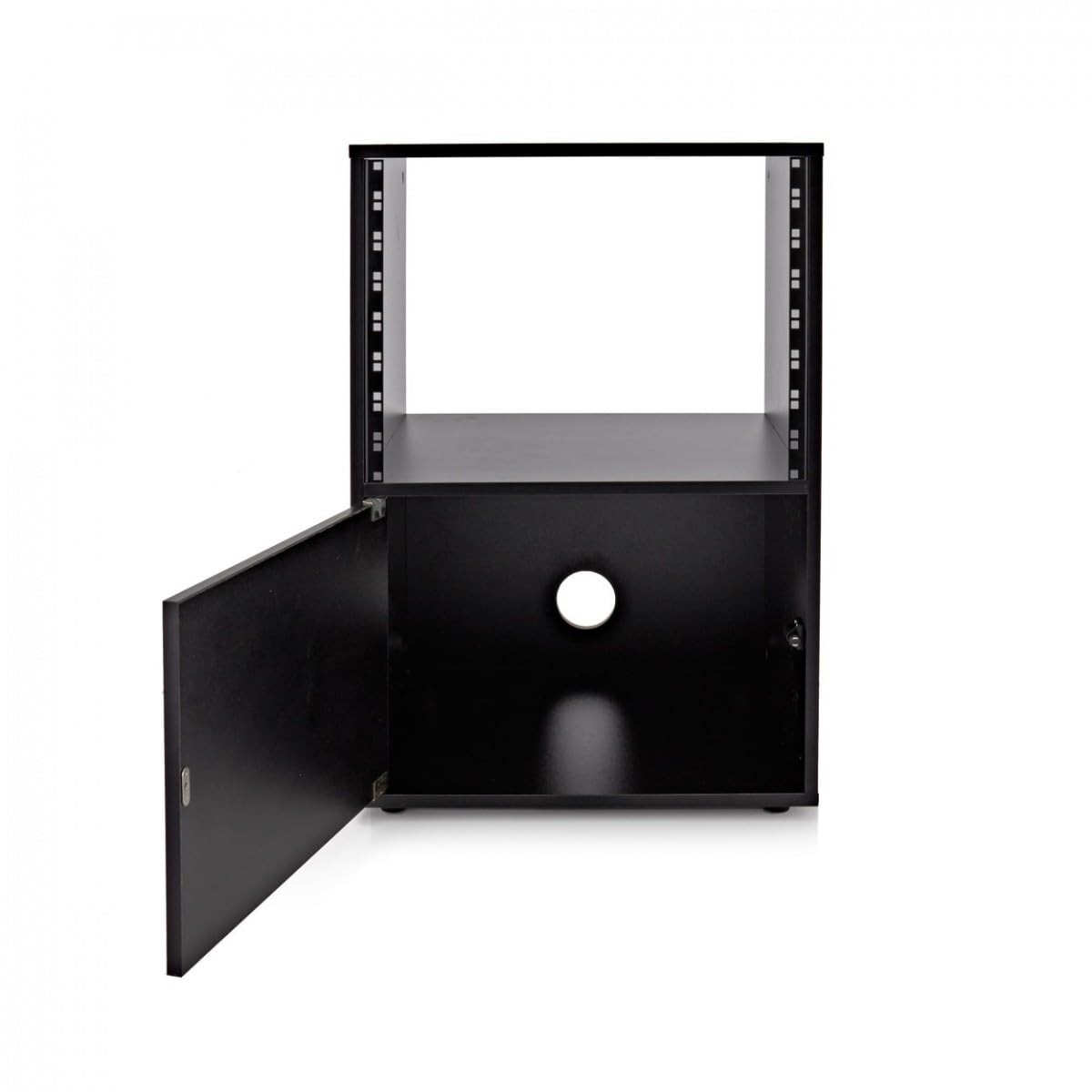 8U Studio Rack Cabinet di Gear4music Nero H-76cm L-52cm P-47cm
