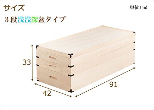 Amazon｜桐衣装箱 3段 高さ33cm 隅金具付 GB-0004｜収納ケース