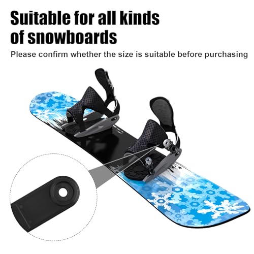 BOXOB 2pcs Snowboard Ankle Ladder Strap Binding Replacement with Black Strap Buckles, Ski Bindings High Elastic Ankle Strap Durable Binding Parts for Snowboard Enthusiasts
