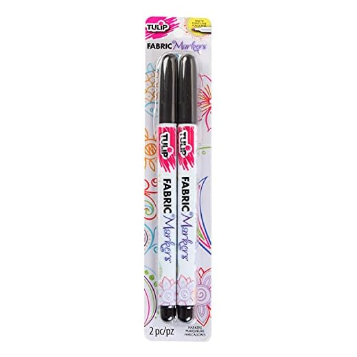 Tulip Writer Fabric Markers 2/Pkg-Black -32035