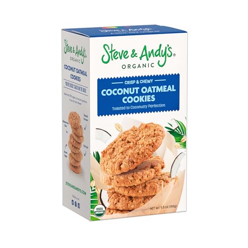 Steve & Andy’s Crunchy, Chewy Coconut Oatmeal Cookies -Organic, Gluten