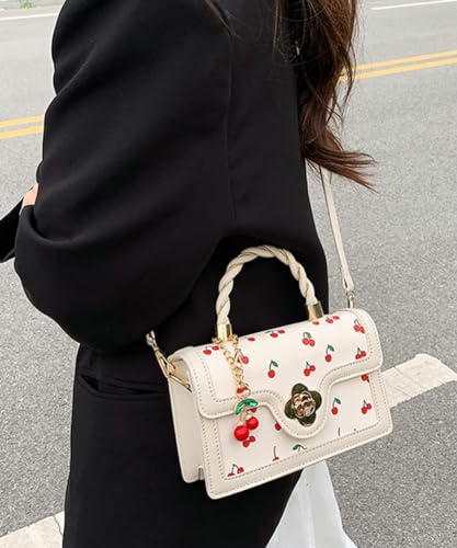 Womens Cute Cherry Vegan Leather Shoulder Crossbody Bag Fashion Purse Small Totes Y2k Handbag Satchel Clutch Gifts3