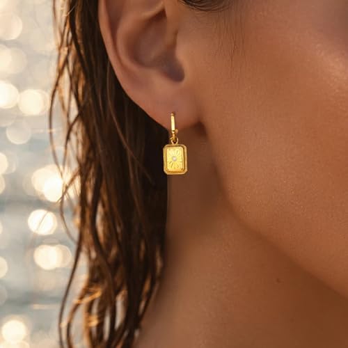 Image of Rubans Demi Fine Stainless Steel Hoop Earrings Daily Gift for Women & Girls
