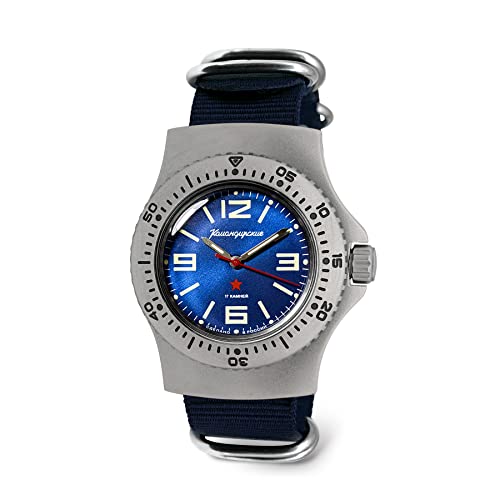 Vostok | Komandirskie 280680 280681 �����@�B���r���v, 681_�u���[�B, �_�C�o�[�B