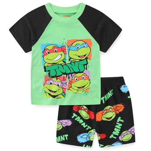 Nickelodeon Teenage Mutant Ninja Turtles Boys Short Sleeve T-Shirt and Short Set for Big Kids